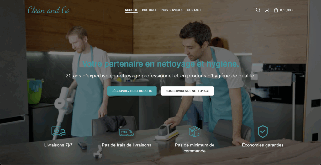 Aperçu du projet Clean & Go
